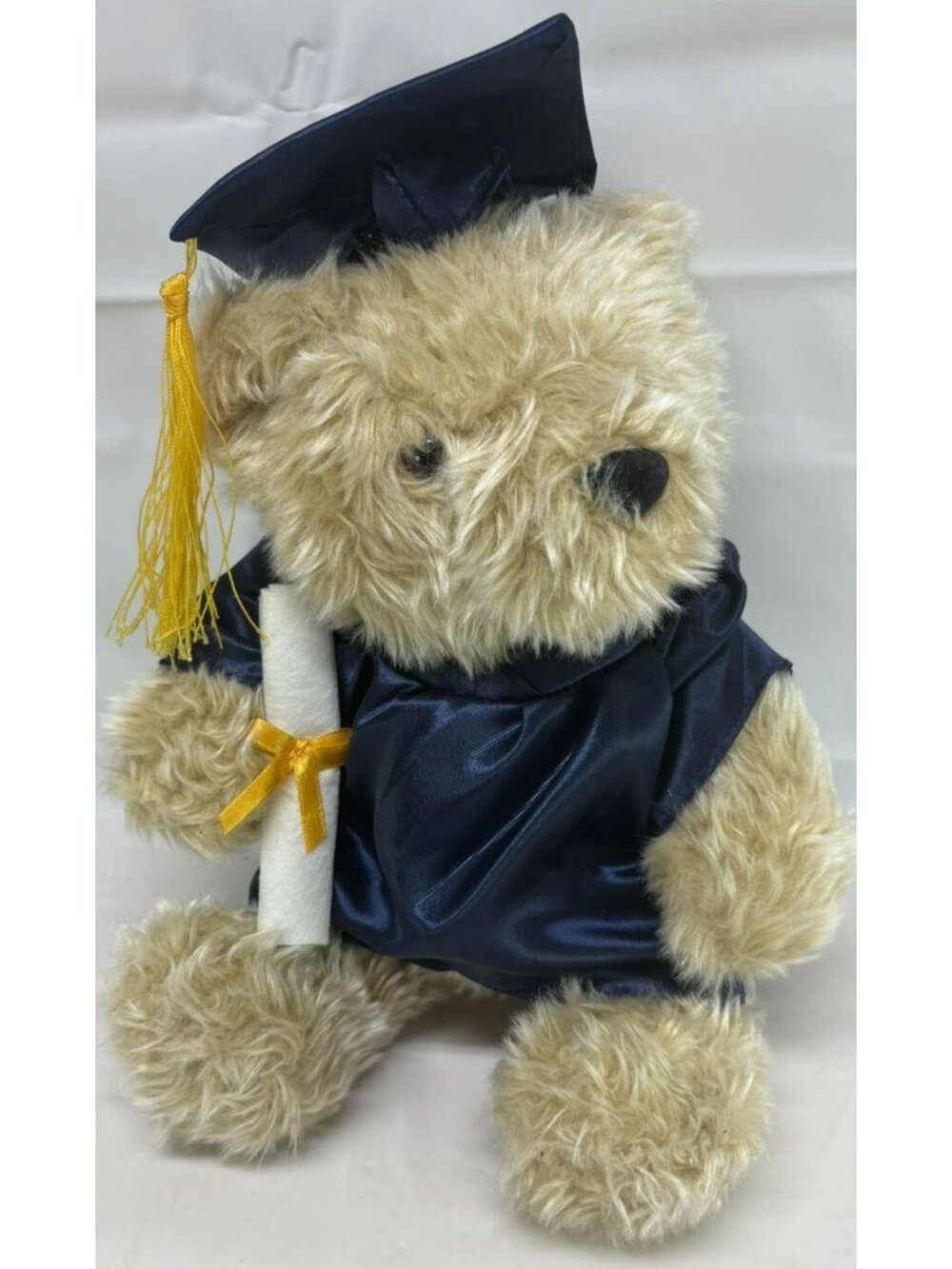 NAVY BLUE Cap & Gown Jostens Teddy Bear Plush Stuffed Animal Graduation Diploma